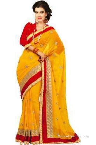 Chirag Sarees Self Design Fashion Chiffon Sari Chirag Sarees Self Design Fashion Chiffon Sari